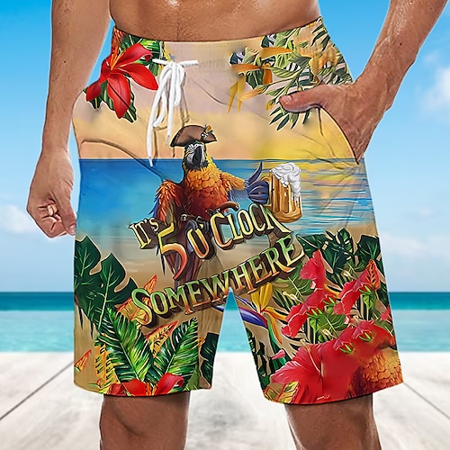 

Per uomo Boxer da surf Pantaloncini da mare Boxer da mare Pantaloncini estivi Pantaloncini da spiaggia A cordoncino con fodera in rete Vita elastica Cartoni animati Piante Stampe astratte Asciugatura