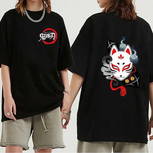 

Dämonentöter: Kimetsu no Yaiba Agatsuma Zenitsu Kamado Tanjiro Hashibira Inosuke T-Shirt-Ärmel Anime Grafik T-shirt Für Herren Damen Unisex Erwachsene Heißprägen 100% Baumwolle Casual