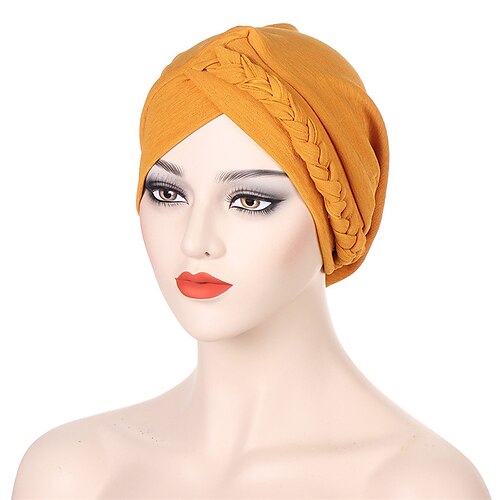 

panser muslimsk turban hijab kvinnelig lue ny mote ensfarget enkel stil damelue hot to typer slitasje hodeplagg