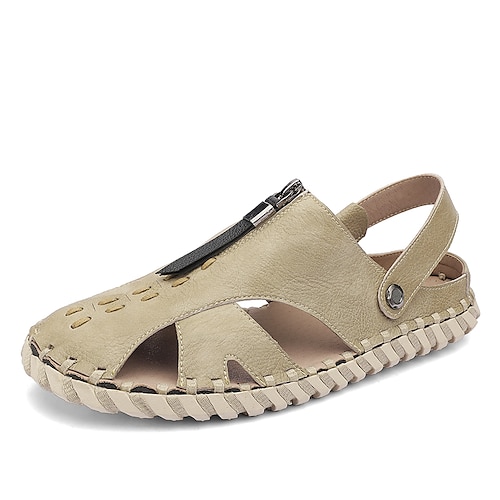 

Per uomo Scarpe Sandali Retrò Penny Loafers Informale Giornaliero Footing Tessuto elastico Traspirante Nero Beige Grigio Estate Primavera