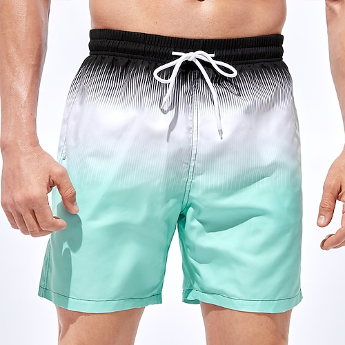 

Herre Surf shorts Badeshorts Sommer shorts Strandshorts Snørelukning med mesh-for Elastisk Talje Farveblok Grafiske tryk Hurtigtørrende Korte Afslappet Daglig Ferie Boheme Hawaiiansk Blå Mikroelastisk