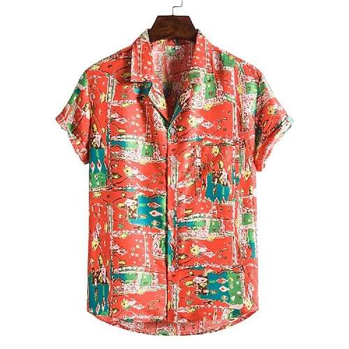 

Herre Skjorte Hawaii skjorte Button Up skjorte Sommer skjorte Casual skjorte Lysegul Sort Gul Rød Blå Kortærmet Trykt mønster Blomst / Planter Krave udendørs I-byen-tøj Trykt mønster Tøj Gade