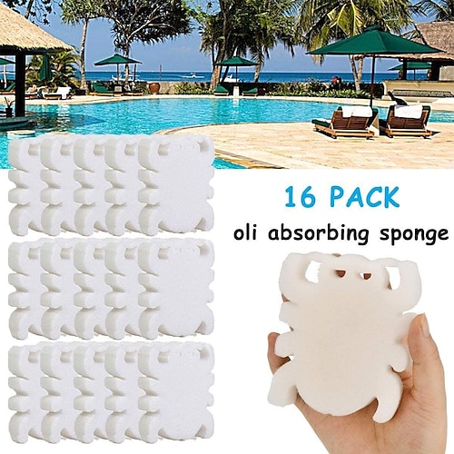 

16pcs Cartoon Oil Absorb Sponge Multifunction Cleaner Sponge Pool Filter Sponge for Swimming Pool Hot Tub Spa