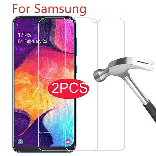 

2 pcs Téléphoner écran Protection Pour Samsung Galaxy A73 A53 A33 A23 A13 A03 A72 A52 A42 A32 A22 A12 A02 A71 A51 A41 A31 A21 A11 A01 Verre Trempé Dureté 9H Anti bulles Anti-Traces de Doigts Extra