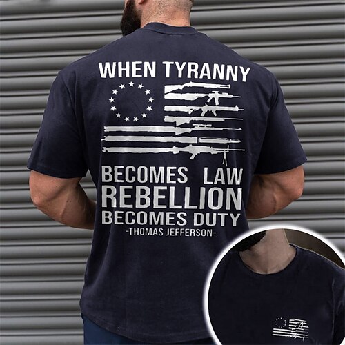 

Herre T skjorte Grafiske T-skjorter Kul skjorte Grafiske trykk Patriotisk Nasjonalflagg Crew-hals Varm stempling Gate Feriereise Kort Erme Trykt mønster Klær Designer Grunnleggende Moderne Moderne