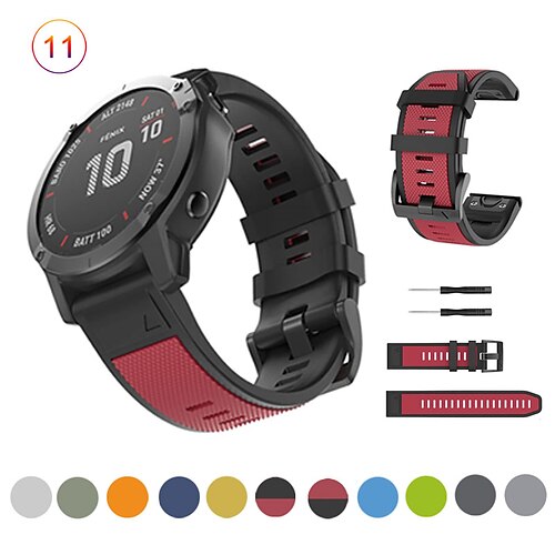 

Fenix 5x bande 26mm bracelet de sport facile à installer bracelet de montre en silicone remplacement pour garmin fenix 5x plus/fenix 6x/ fenix 6x pro/fenix 7x/ fenix 3 hr smartwatch