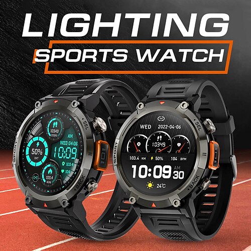 

696 S00T Reloj inteligente 1.45 pulgada Smartwatch Reloj elegante Bluetooth Podómetro Recordatorio de Llamadas Seguimiento del Sueño Compatible con Android iOS Hombre Llamadas con Manos Libres