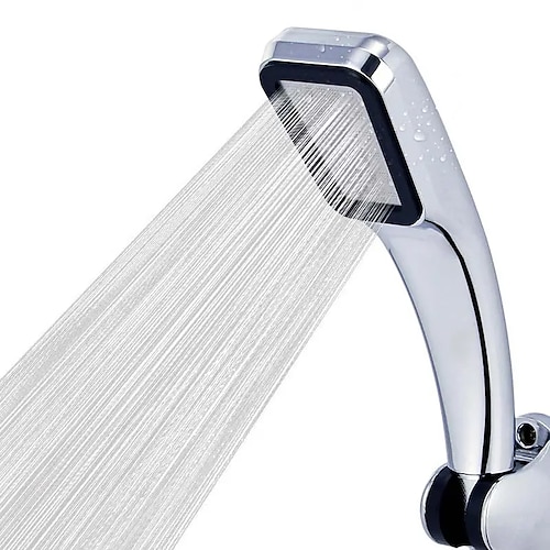 

Shower Head with Handheld 300 Holes, High Pressure Shower Head, Water Saving ABS Spray Nozzle Bathroom Bath Rainfall Shower Chrome White