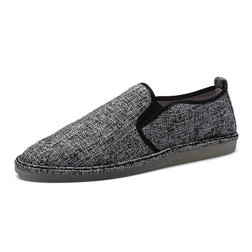 

Homens Mocassins e Slip-Ons Casual Diário Lona Respirável Preto Bege Cinzento Verão