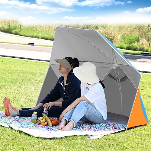 

4 personer Telt Familie Camping Telt Utendørs Vanntett UV Solbeskyttelse Vindtett Telt 1000-1500 mm til Fisking Klatring Strand Polyester 180132108 cm