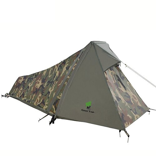 

1 persona Tenda Esterno Impermeabile Protezione solare UV Antivento Palo Tenda da campeggio 2000-3000 mm per Pesca Scalate Spiaggia Poliestere 21310191 cm