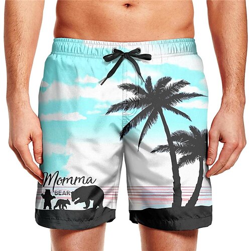 

Herre Surfeshorts Badeshorts Snorer med mesh fôr Elastisk midje Kokosnøttre Grafiske trykk Hurtigtørkende Kort Avslappet Daglig Ferie Hawaiisk Bohem Gul Rosa Mikroelastisk