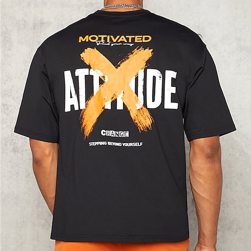 

Herre T-shirt Grafiske T-shirts Cool skjorte Bogstaver Grafiske tryk Rund hals Varm Stempling Gade Ferierejse Kort Ærme Trykt mønster Tøj Mode Designer