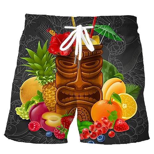 

Per uomo Boxer da surf Pantaloncini da mare Boxer da mare Pantaloncini estivi Pantaloncini da spiaggia A cordoncino con fodera in rete Vita elastica Frutta Stampe astratte Asciugatura rapida Breve