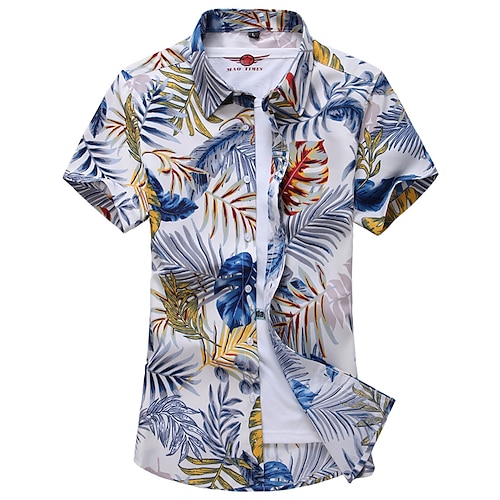 

Herren Hemd Lässiges Hemd Tropisch Klassischer Kragen Schwarz Weiß Casual Hawaiianisch Kurzarm Bekleidung Hawaiianisch Brautkleider schlicht