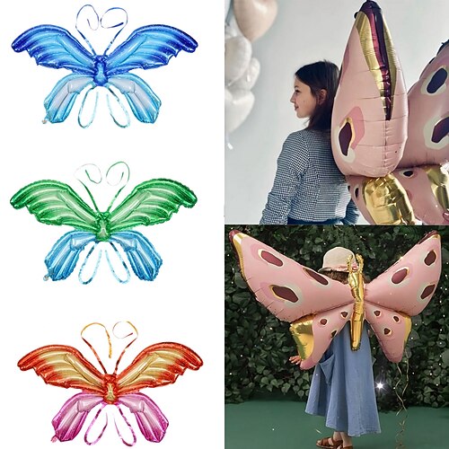 

Ángel mariposa ala globo de papel de aluminio actividades al aire libre niños juguetes niñas cumpleaños fiesta decoración regalo globos inflables