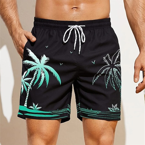 

Per uomo Boxer da surf Pantaloncini da mare Boxer da mare Pantaloncini estivi Pantaloncini da spiaggia A cordoncino con fodera in rete Vita elastica Pop art Albero di cocco Traspirante Asciugatura