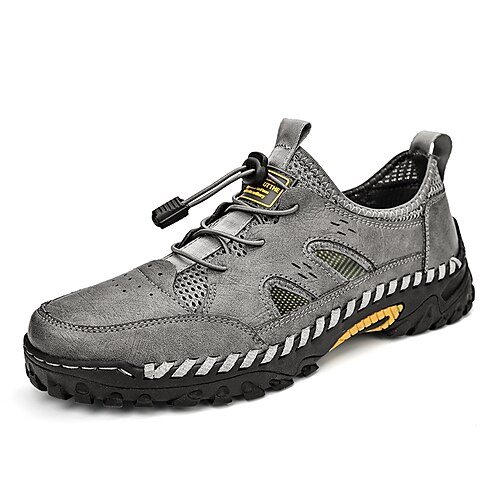 

Per uomo Scarponi di sicurezza Retato Sandali escursionistici all'aperto. Sneakers da lavoro Informale Formale Esterno Ufficio e carriera Escursionismo Footing Di pelle Retato Traspirante Nero Grigio