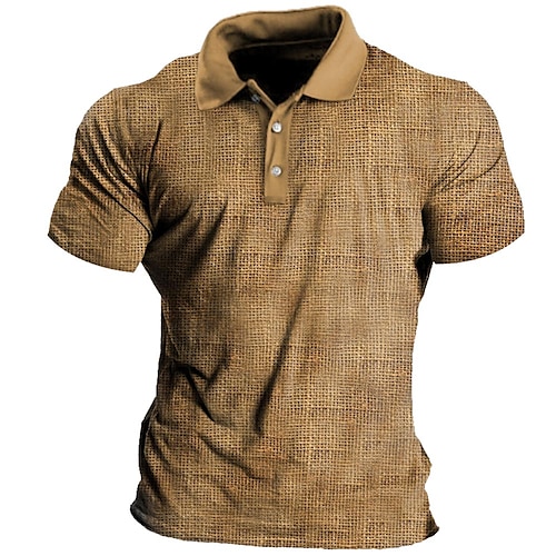 

Per uomo POLO Camicia da golf Golf Stampe astratte Vintage ▾ Collo ripiegabile Giallo Esterno Strada Maniche corte Stampa Abbigliamento Sportivo Di tendenza Streetwear Originale