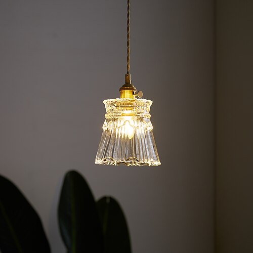 

Lampada A Sospensione A Led Mini Vetro Rame Lampada A Sospensione A Soffitto Con Paralume In Vetro Smerlato Lampada A Sospensione In Vetro Trasparente Per Camera Da Letto Soggiorno Sala Da Pranzo