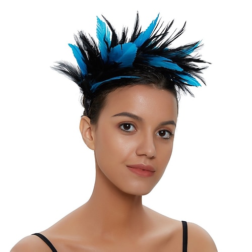 

fascinators Kunstig Fjer Kentucky Derby Enkel Retro Rød Med Fjær Hodeplagg Hodeplagg