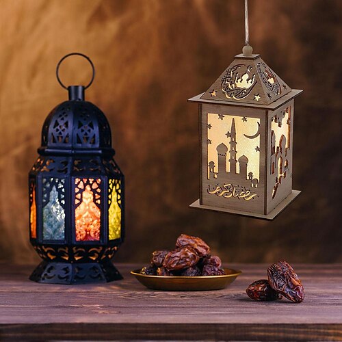 Ramadan Mubarak LED Wind Light Lantern Decoration.