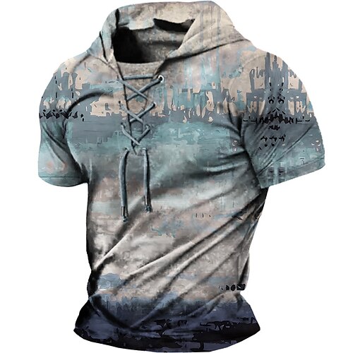 

Hombre Sudadera Con Capucha Azul Piscina Con Capucha Abstracto Estampados Acordonado Estampado Deporte Diario Festivos Impresión 3D Design Casual De Deporte Primavera verano Ropa Sudaderas con capucha