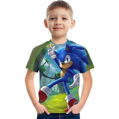 

t-shirt a maniche corte stampata alla moda camicie colorate stampate in 3d per ragazzi e ragazze