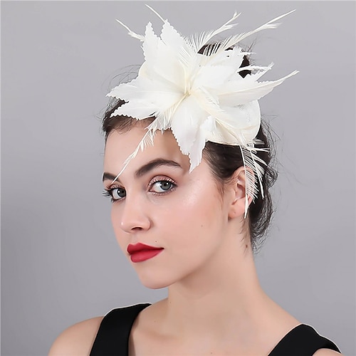 

Fascinatoren Polyester Hochzeit Kentucky Derby Elegant Retro Mit Feder Kopfschmuck Kopfbedeckung