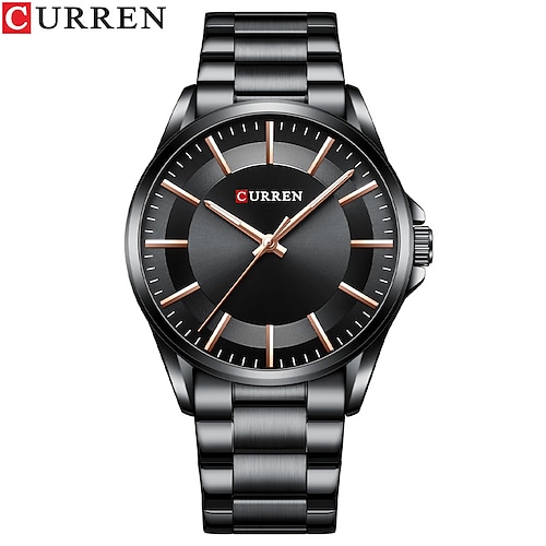 

Curren quartz watch herreklokke rustfritt stål topp kvalitet luksus skjult lås vanntett lysende sport armbåndsur