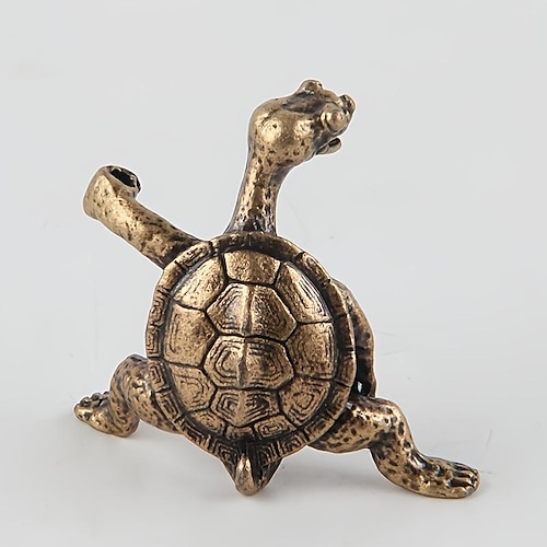 

Räucherstäbchenhalter in Form einer antiken Kung-Fu-Schildkröte aus Bronze