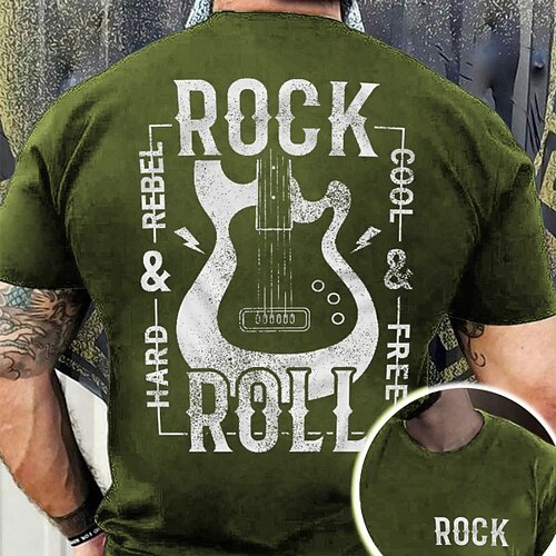 

Per uomo maglietta Magliette grafiche Camicia fresca Stampe astratte Chitarra Strumento musicale Passatempo Girocollo Stampa a caldo Strada Da mare Maniche corte Stampa Abbigliamento Di tendenza