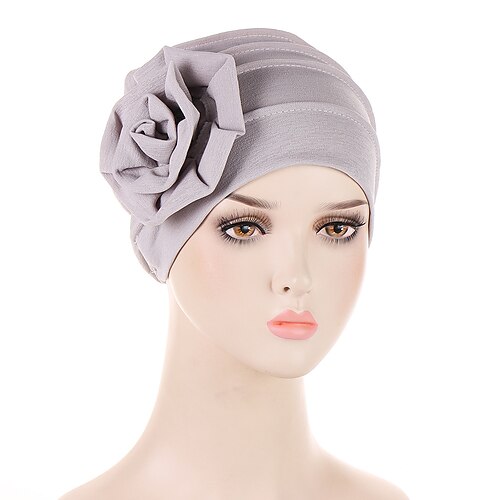 

Copricapo Accessori per capelli Misto poliestere / cotone A falda larga turbanti Informale Chiesa Con Floreale Colore Puro Copricapo Copricapo