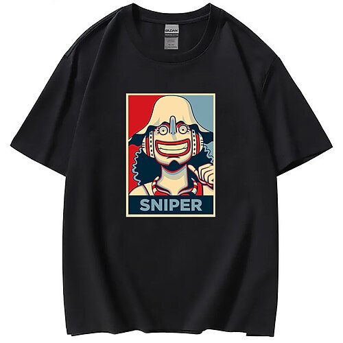 

One Piece Usopp T-shirt Grafisk T恤衫 Til Herre Dame Unisex Voksne Varmstempling 100% Polyester