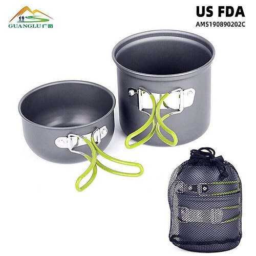 

Amazone transfrontalière vente chaude ensemble de pots d'extérieur 1 personne camping pique-nique barbecue pot unique pique-nique portable pot pliant