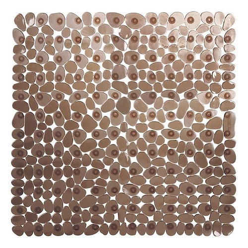 Bath Mat 54x54cm Shower Non\-Slip Floor Mat Pebble Design PVC