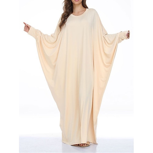 

Per donna Pigiami Camicia da notte Vestiti Colore puro Semplice Informale Morbido Interni Giornaliero Da letto Poliestere Traspirante Girocollo Manica lunga Estate Primavera Nero Giallo