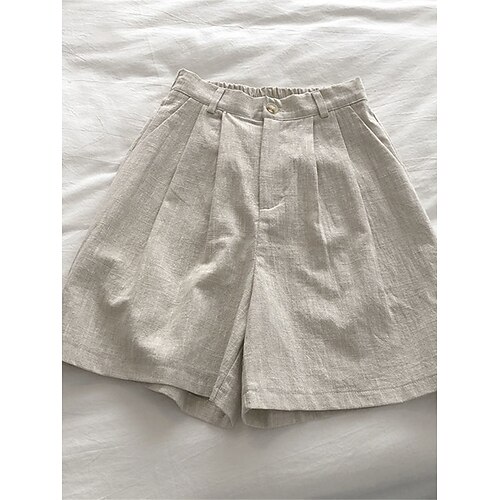 

Dame Loungewear Underdele Ren farve Enkel Afslappet Komfort Hjem Daglig Ferierejse Bomuld Åndbart Bukse Lomme Elastisk Talje Sommer Forår Sort Brun