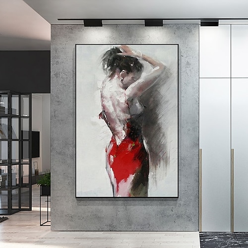 

donne sexy nude indietro coltello colorato spesso ritratto arte figura dipinta a mano pittura a olio su tela per l'arredamento del soggiorno di casa