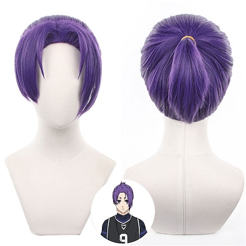 

parrucca cosplay blu lock reo mikage viola