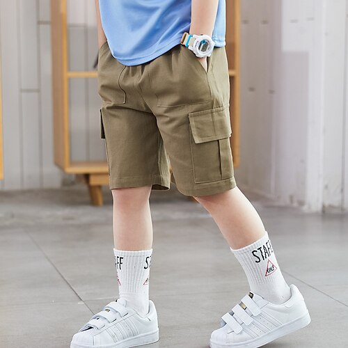 

Bambino Da ragazzo Pantaloncini Tinta unica Comfort Corti Esterno Adorabile Giornaliero Blu Verde Cachi Vita media