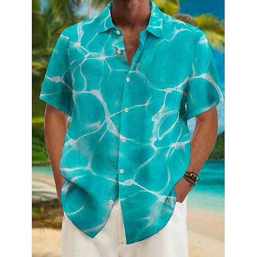 

Per uomo Camicia Camicia hawaiana Stampe astratte Crepa Collo ripiegabile Blu Esterno Strada Maniche corte Bottone giù Stampa Abbigliamento Tropicale Di tendenza Hawaiano Originale