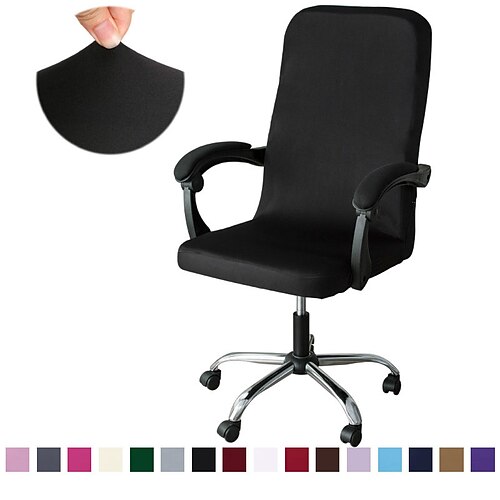 

Funda para silla de ordenador, funda elástica para silla de oficina, funda giratoria para asiento de juego, suave, duradera, lavable