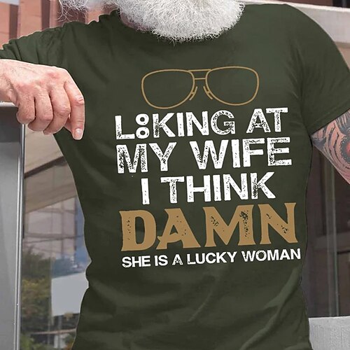 

Herre T-shirt Grafiske T-shirts Cool skjorte Bogstaver Grafiske tryk Familie Rund hals Varm Stempling Gade Ferierejse Kort Ærme Trykt mønster Tøj 32S Designer Basale Moderne Moderne