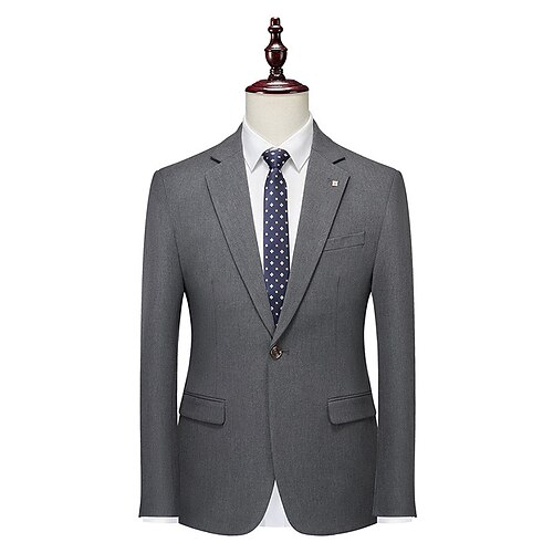 

Per uomo Classico Giacca Blazer Standard Taglio standard Tinta unita Monopetto - 1 bottone Nero Grigio chiaro Grigio scuro Blu scuro 2023