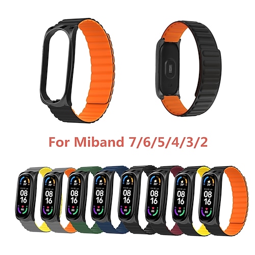 

1 Pulseira de Smartwatch Compatível com Xiaomi Band 7 Band 6 Band 5 Relógio inteligente Alça Fecho Magnético Pulseira Esportiva Substituição Pulseira