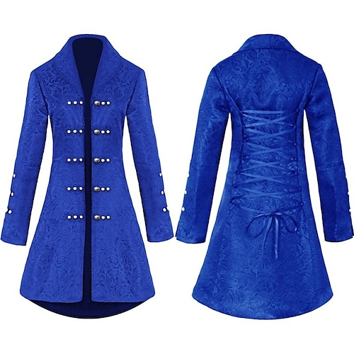 

Punk et gothique Epoque Médiévale Steampunk 17ème siècle Manteau Trench-coat Femme Jacquard Costume Vintage Cosplay Casual Quotidien Manteau Mascarade