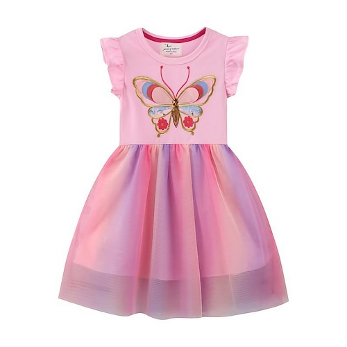 

Robe pour filles jupe pour enfants jupe à manches courtes gaze princesse 2023 nouveau grand garçon fille été de style étranger