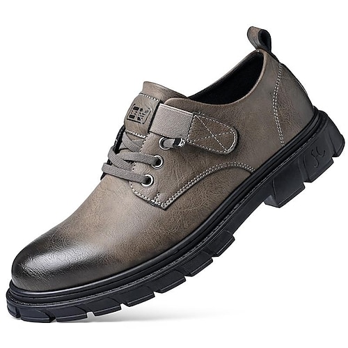 

Hombre Zapatillas de deporte Mocasines de cuero Exterior Diario Cuero Transpirable Negro Marrón Verano Primavera