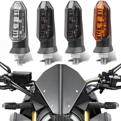 

otolampara 4 pcs 8mm mini moto led luzes de pisca pisca âmbar luz pisca pisca pisca lâmpada 12 v acessórios de lâmpada indicadora de moto